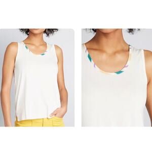 MODCLOTH Contrast in Action Knit Tank Top Multicolor Trim - Sz XXS - NWT
